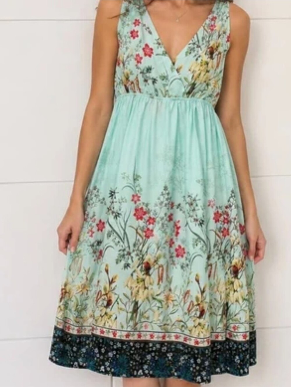 Pat Pat Boho Tie Strap Dress Flowy Casual Summer Vacation Dress Women’s